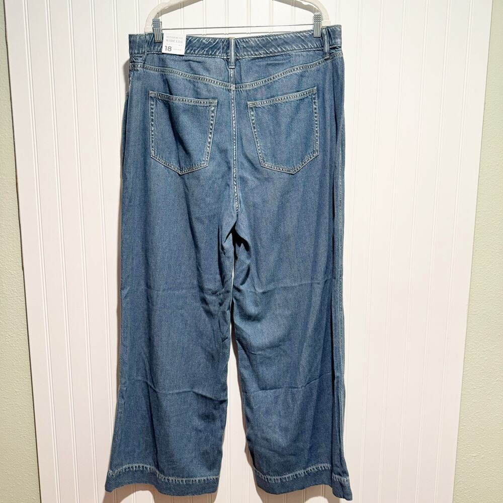 Lane Bryant Wide Leg Jeans Pull On Lyocell NEW Plus Size 18 - Picture 4 of 6